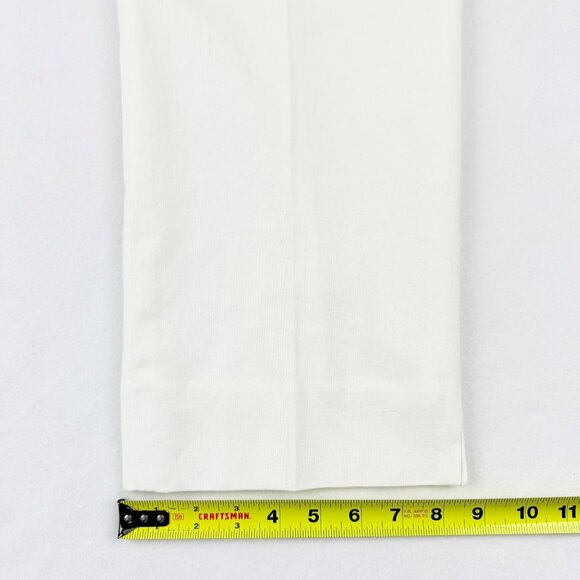 Black Label by Evan-Picone Womens Linen Blend Natural White Crop Pants Sz 16 NWT - Picture 10 of 11
